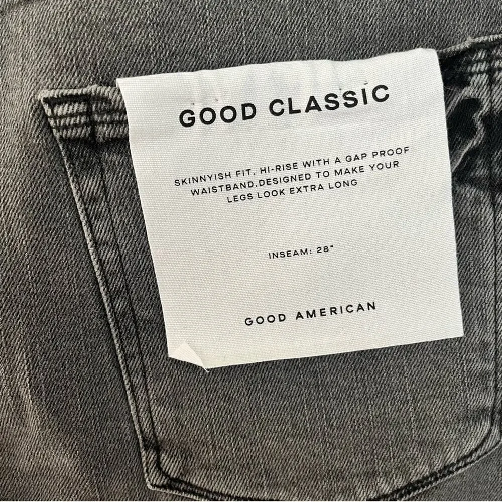 Good American S GOOD CLASSIC skinnyish fit high rise size 12/31 jeans